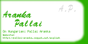 aranka pallai business card